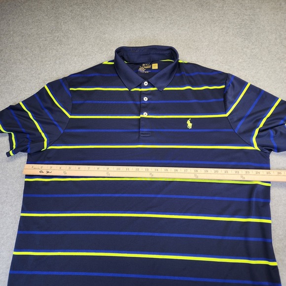 Polo Ralph Lauren Lot Of 2 Performance Polo Golf Shirts Mens XL Striped Wicking - Picture 9 of 10